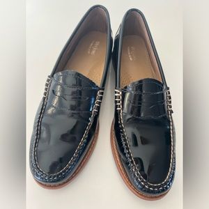 G.H. Bass & Co. Weejuns Whitney Black Patent Leather Penny Loafer Size 9.5